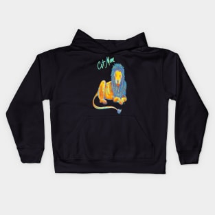 Cat Mom Lion Kids Hoodie